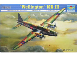 обзорное фото >
  Збірна модель 1/72
  Англійський
  бомбардувальник
  Wellington Mk.3 Trumpeter 01627 Літаки 1/72