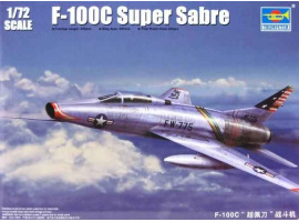 обзорное фото Сборная модель 1/72 Истребитель F-100C Super Sabre Трумпетер 01648 Самолеты 1/72