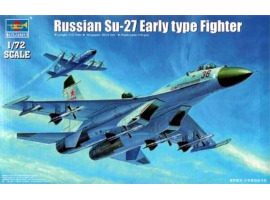 обзорное фото Сборная модель 1/72 Истребитель Су-27 раннего типа Трумпетер Самолеты 1/72