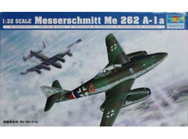 обзорное фото Сборная модель 1/32 Самолет Messerschmitt Me 262 A-1 Трумпетер 02235 Самолеты 1/32