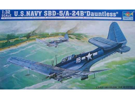обзорное фото >
  Збірна модель літака
  ВМС США SBD-5/A-24B
  “Dauntless” Trumpeter 02243 Літаки 1/32