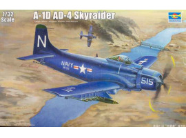 обзорное фото Scale model 1/32 American A-1D AD-4 Skyraider Trumpeter 02252 Aircraft 1/32