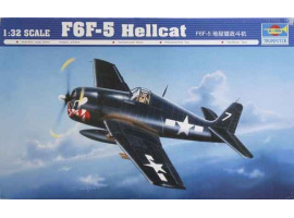 >
  Збірна модель 1/32
  Американський
  винищувач F6F-5 "Hellcat"
  Trumpeter 02257