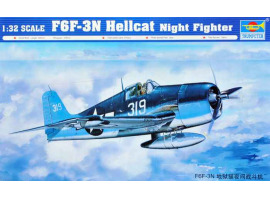 обзорное фото Збірна модель 1/32 Літак F6F-3N "Hellcat" Trumpeter 02258 Літаки 1/32
