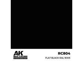 Акрилова фарба на спиртовій основі Flat Black / Матовий Чорний RAL 9005 AK-interactive RC804