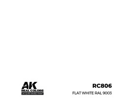 Alcohol-based acrylic paint Flat White RAL 9003  AK-interactive RC806