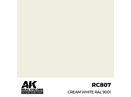 Alcohol-based acrylic paint Cream White RAL 9001 AK-interactive RC807