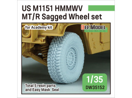 обзорное фото US M1151 HMMWV MT/R Sagged Wheel set (for Academy M1151) Resin wheels