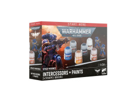 обзорное фото Игровой набор Warhammer 40000 - SPACE MARINES - INTERCESSOR +PAINTS Игровые наборы