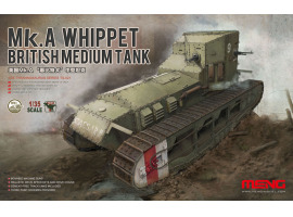обзорное фото Збірна модель 1/35 Британський середній танк Mk.A Whippet Meng TS-021   Бронетехніка 1/35