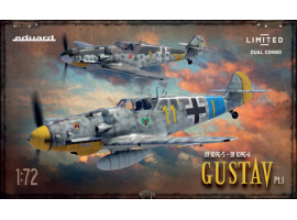 обзорное фото Сборная модель 1/72 Самолет Мессершмитт Bf-109g GUSTAV LIMITED DUAL COMBO часть 1 Эдуард 2144 Самолеты 1/72