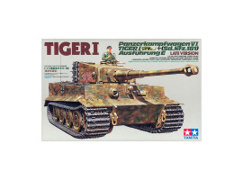 Scale model 1/35 German Tiger I tank Late production Tamiya 35146