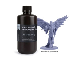 обзорное фото Фотополімерна смола ELEGOO Water Washable Resin "Ceramic Grey" (Керамічний сірий) 1кг Смола для 3D принтерів