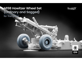 Набор колес для гаубицы M198 (обычные и деформированные) от Trumpeter ScaleX WM 35038C