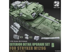 обзорное фото Збірна модель 1/35 3D-друкований набір зовнішньої деталізації EXTERIOR DETAIL UPGRADE SET B для STRYKER M1296 Zimi TC3D043 Набори деталювання