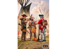 Збірна модель 1/35 Фігури Комплект серії «Індейські війни» № 4, XVIII століття Чесний обмін MasterBox 35222