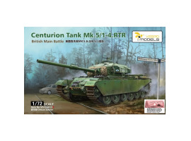 обзорное фото Збірна модель 1/72 Британський танк Centurion Mk.5/1-4.RTR з 3D чохлом для маски зброї Vespid Models VS720017S Бронетехніка 1/72