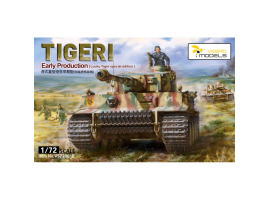 обзорное фото Збірна модель 1/72 Танк Тигр I Рання серія (спеціальний випуск Lucky Tiger) Vespid Models VS720018 Бронетехніка 1/72
