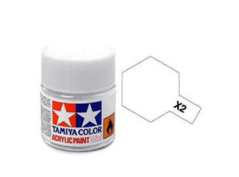 обзорное фото Alcohol-based acrylic paint White 10 ml Tamiya X-2 Acrylic paints