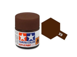 обзорное фото Alcohol-based acrylic paint Brown 10ml Tamiya Mini X-9 Acrylic paints