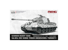 обзорное фото Збірна модель 1/72 Німецький важкий танк Sd.Kfz.182 King Tiger (Henschel Turret) Meng 72-011 Бронетехніка 1/72