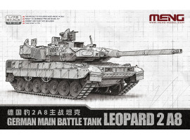 обзорное фото Збірна модель 1/72 Німецький основний бойовий танк Леопард 2А8 Meng 72-012 Бронетехніка 1/72