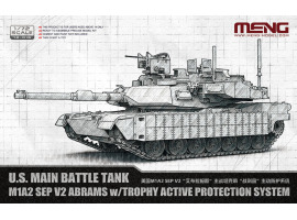 обзорное фото Збірна модель 1/72 Основний бойовий танк США M1A2 SEP v2 Абрамс із системою активного захисту Trophy Meng 72-016 Бронетехніка 1/72