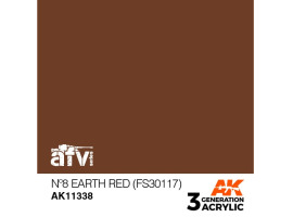 обзорное фото Акрилова фарба Nº8 EARTH RED / Червона земля – AFV (FS30117) АК-interactive AK11338 AFV Series