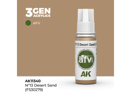 обзорное фото Акрилова краска Nº13 DESERT SAND / Пустынный песок – AFV (FS30279) АК-interactive AK11340 AFV Series
