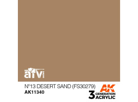 обзорное фото Акрилова краска Nº13 DESERT SAND / Пустынный песок – AFV (FS30279) АК-interactive AK11340 AFV Series