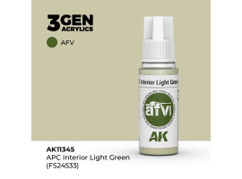 обзорное фото Acrylic APC INTERIOR LIGHT GREEN (FS24533) – AFV AK-interactive AK11345 AFV Series