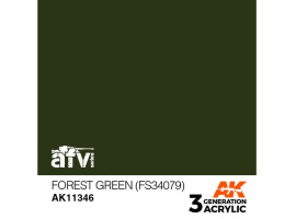 обзорное фото Акрилова фарба FOREST GREEN / Лісовий зелений (FS34079) – AFV АК-interactive AK11346 AFV Series