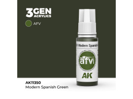 Акриловая краска MODERN SPANISH GREEN / Современный  зелёный (Испания) – AFV АК-интерактив AK11350