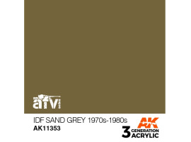 обзорное фото Акрилова фарба IDF SAND GREY / 1970-1980 Пісочно-сірий Ізраїль 1970-1980–AFV АК-interactive AK11353 AFV Series