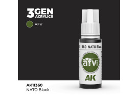 Акрилова фарба NATO BLACK / Чорний НАТО – AFV АК-інтерактив AK11360