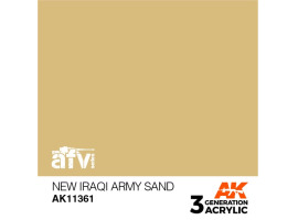обзорное фото Акриловая краска NEW IRAQI ARMY SAND / Иракский армейско - песчаный – AFV АК-интерактив AK11361 AFV Series