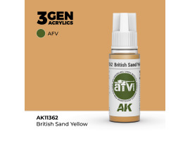 Акрилова фарба BRITISH SAND YELLOW / Британський жовтий пісок – AFV AK-interactive AK11362