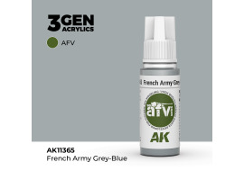 обзорное фото Акрилова фарба FRENCH ARMY GREY-BLUE / Сіро-синій армійський Франція - AFV АК-interactive AK11365 AFV Series