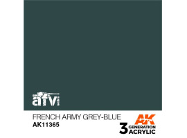 Акриловая краска FRENCH ARMY GREY-BLUE / Серо - синий армейский Франция – AFV АК-интерактив AK11365