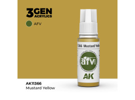 обзорное фото Акрилова фарба MUSTARD YELLOW / Гірчично-жовтий – AFV АК-інтерактив AK11366 AFV Series