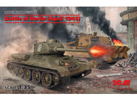 Scale Model 1/35 Battle of Berlin (April 1945) (T-34-85, King Tiger) (two models included) ICMDS3506