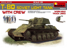 обзорное фото T-80 SOVIET LIGHT TANK w/CREW . SPECIAL ISSUE Armored vehicles 1/35