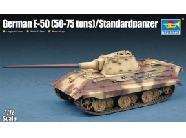 обзорное фото Збірна модель 1/72 німецький танк Е-50 (50-75 тонн) Standardpanzer Trumpeter 07123 Бронетехніка 1/72
