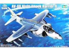 обзорное фото Збірна модель 1/32 Літак AV-8B Night Attack Harrier II Trumpeter 02285 Літаки 1/32