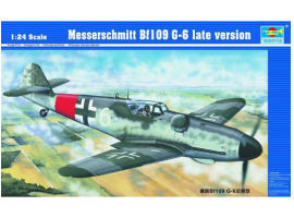 обзорное фото Збірна модель легкого винищувача Messerschmitt Bf109 G-6(L) (Late version) Літаки 1/24