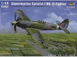 обзорное фото Збірна модель 1/48 Британський Super Marlin "Grudge" F.MK.14 Fighter Trumpeter 02850 Літаки 1/48