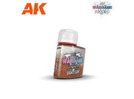 обзорное фото LIGHT CLAY – WARGAME LIQUID PIGMENT Смывки – AK WARGAME SERIES