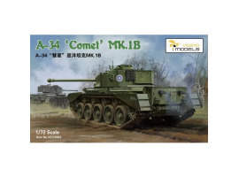 обзорное фото Збірна модель 1/72 Британський середній танк A34 Comet Mk.IB Vespid Models VS720004 Бронетехніка 1/72