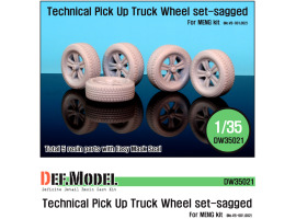 обзорное фото Technical Pick up Truck Sagged Wheel set ( for Meng 1/35 ) Смоляные колёса