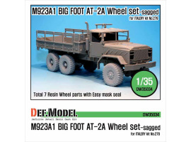 обзорное фото M923A1 'BIG FOOT' Truck GD AT-2A Sagged Wheel set Смоляные колёса